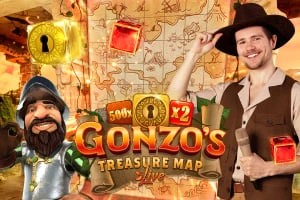 Gonzo's Treasure Map slot visual from Evolution available on wildrobin-netherlands.nl