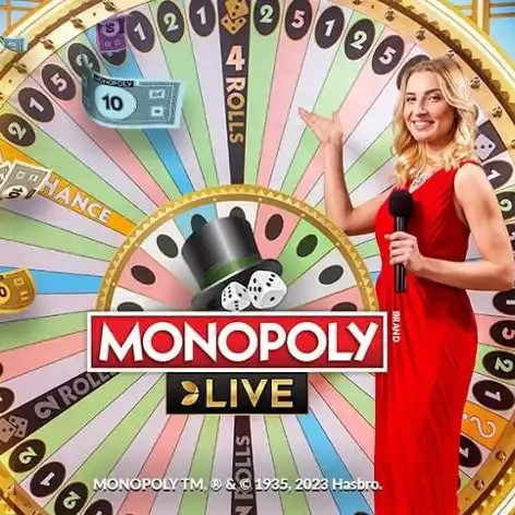 Monopoly Live by Evolution, showcased at wildrobin-netherlands.nl – game logo